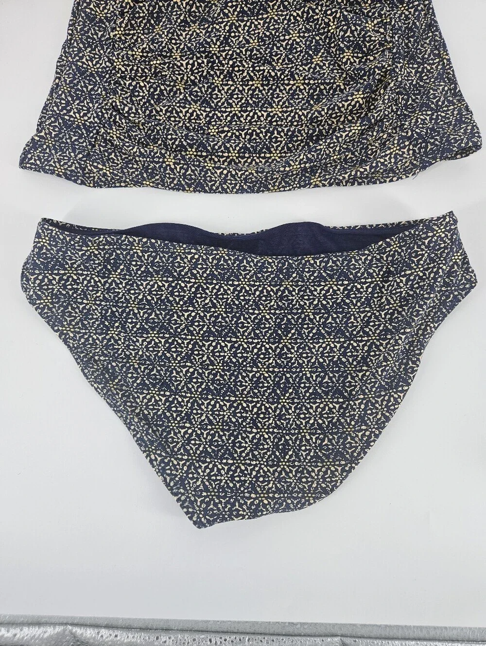 Bond-Eye Australia Blue and Gold Abstract Print Tankini Set